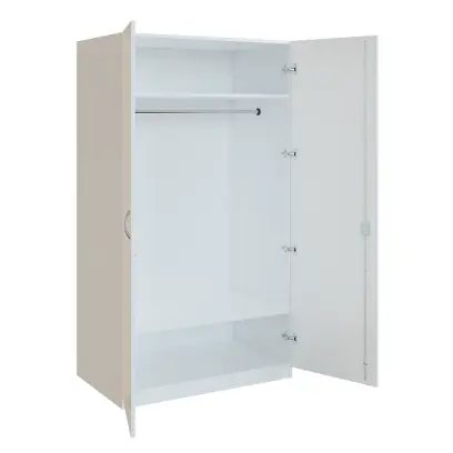 Q 22-100 skříň šatní, 2-dvéřová, 1000x600x1800mm, bílá